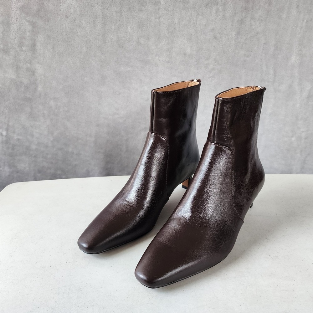 Madewell Dark Brown Leather Ankle Boots - Picture 8 of 13